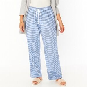 Daniel Buchler XXL Pajama Pants Blue White Striped‎ Lounge Sleep Bottoms Plush
